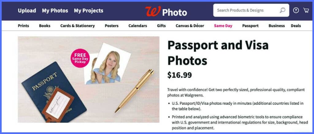 15 Cheapest Places For Passport Photos On A Budget   Passport Photo Walgreens 1024x438 